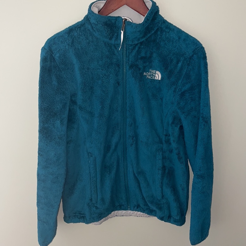 Teal “The North Face” Fuzzy Jacket